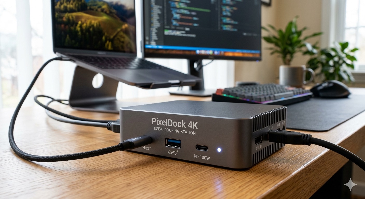 PixelDock 4K USB-C Docking Station